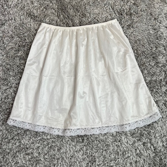 Deena Other - Vintage Deena Half Slip Womens Size Medium Ivory Lace Trim Soft Girl Dainty